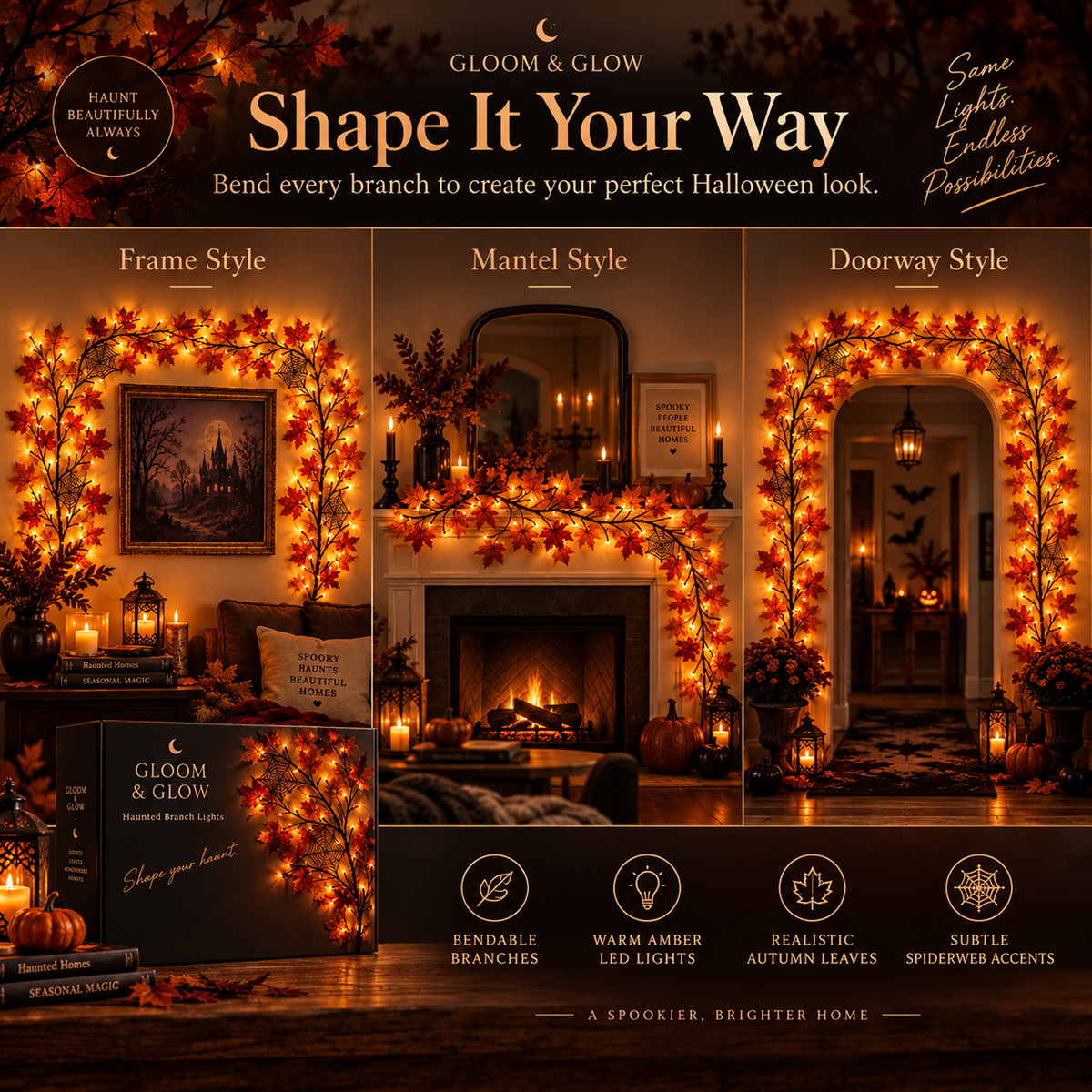 Flexible Haunted Branch Lights
